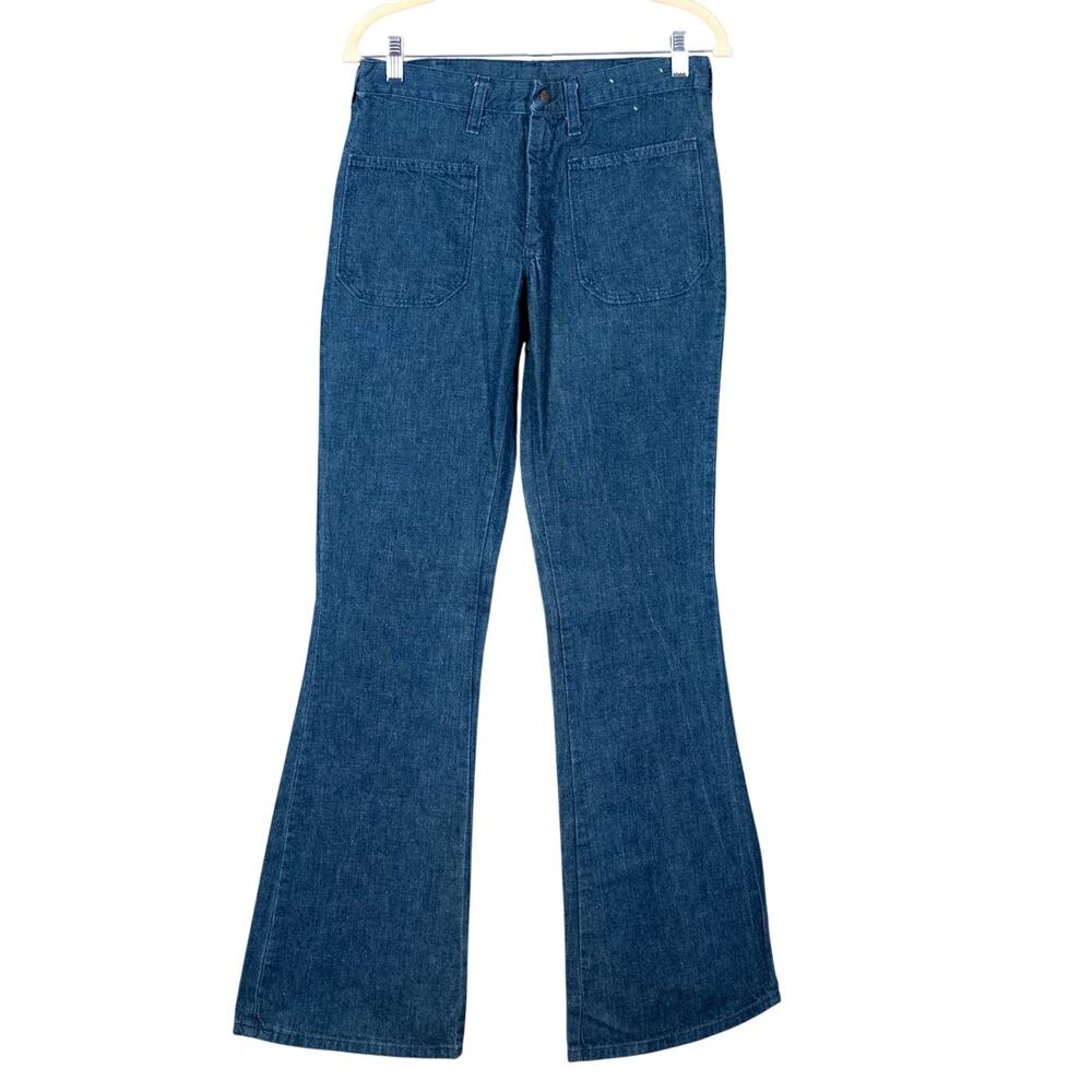 Vintage 70s Dead Stock Men's Wrangler Mid Rise Flare Fashion Jeans 370DEN 29x34
